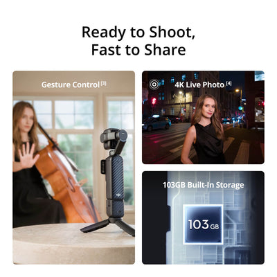 Osmo Pocket 4P Vlog Combo Pearl White dual-lens pocket gimbal camera