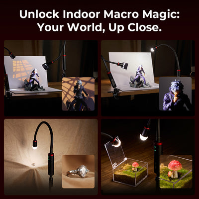 SmallRig SmallRig RM 03 Macro Photo LED Light for Mushrooms / Miniatures: 5 Colors CRI95, Flexible Arm, Diffuser 5480 - Film Gear Canada