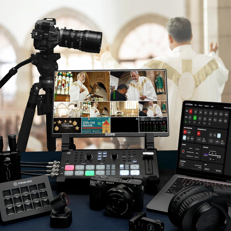 Osee GoStream Deck - HDMI Video Switcher & Live Broadcast Mixer | All-in-One Professional Streaming Solution