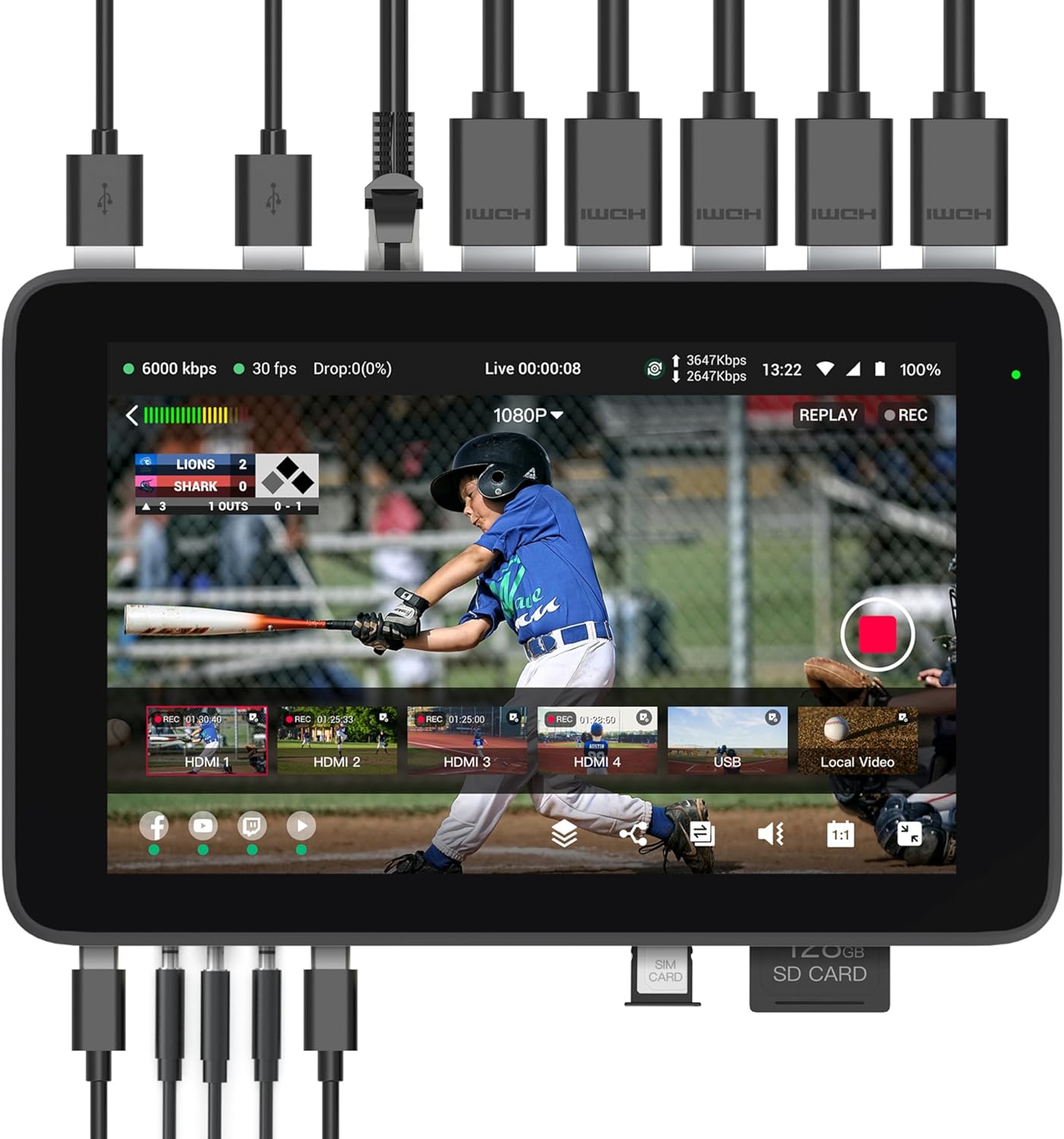YoloLiv YoloBox Ultra All-in-One Multicamera Live Streaming and Switching System