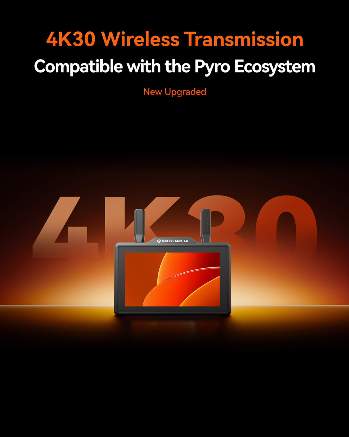 Hollyland Pyro 5 4K 4K30 wireless transmission within the Pyro system