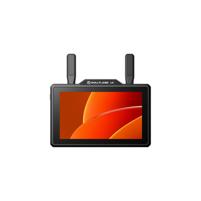 Hollyland Pyro 5 4K 5.5-inch wireless transceiving monitor with antennas