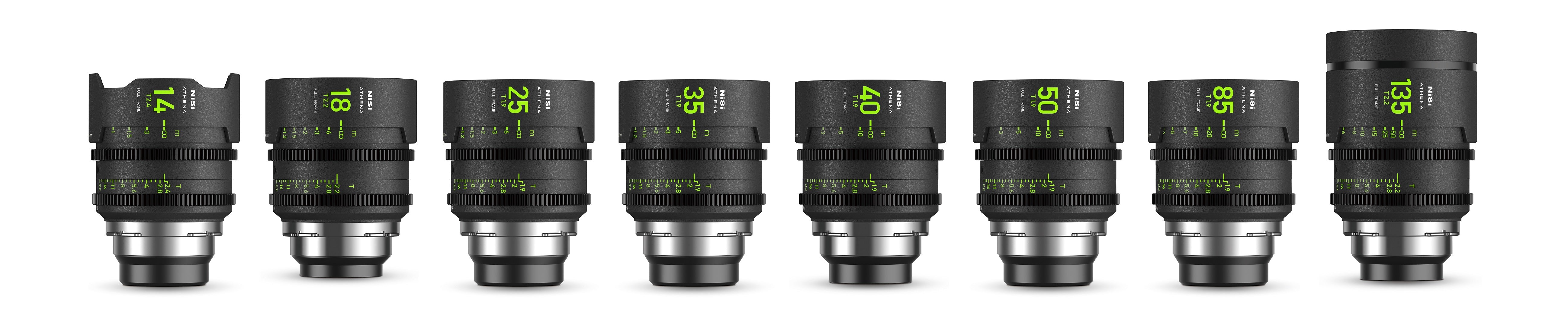NiSi ATHENA PRIME T2.4/1.9 Full-Frame 8-Lens MASTER Kit (PL Mount)