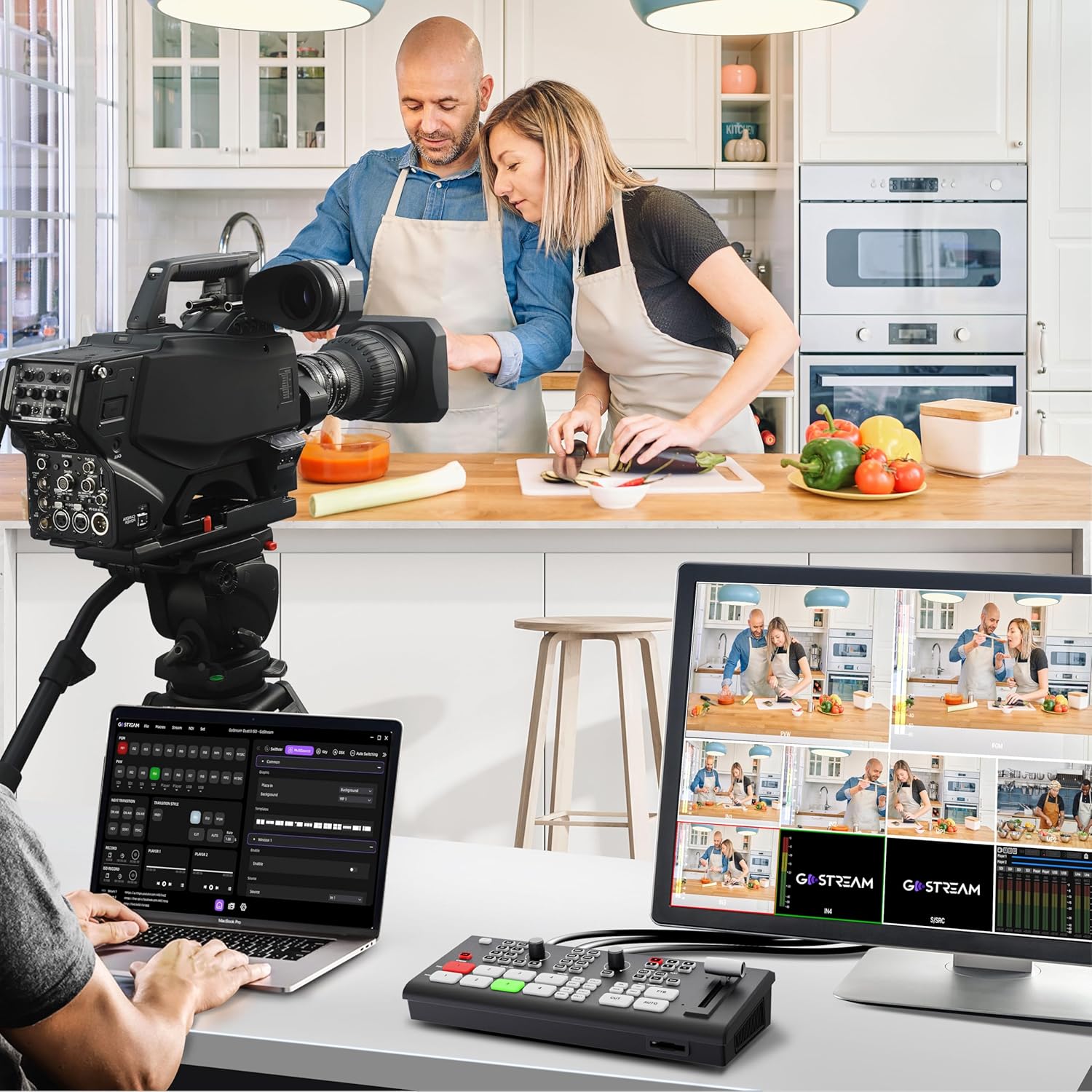 Osee GoStream Deck - HDMI Video Switcher & Live Broadcast Mixer | All-in-One Professional Streaming Solution