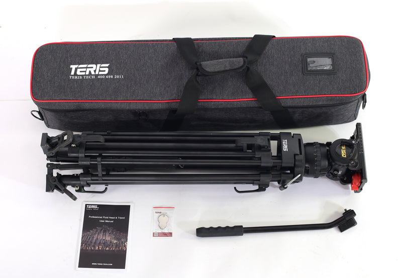Teris TS150CF Carbon Fiber Tripod Kit 20kg (44lb) Capacity 100mm Bowl Head