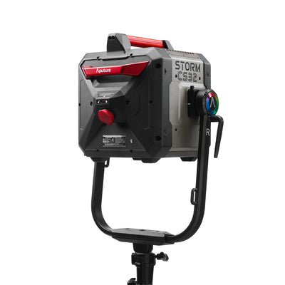 Aputure STORM CS32 bare lamp head rear three-quarter view