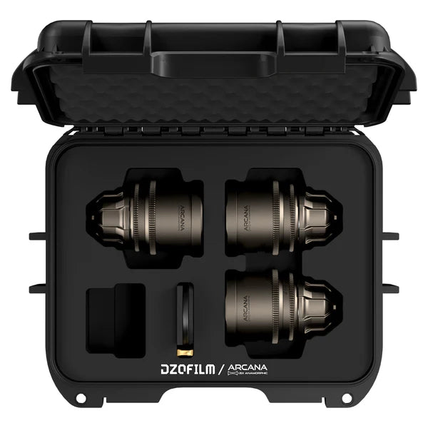 DZOFilm Arcana Anamorphic Prime 3-Lens Kit (ARRI PL, Titanium)