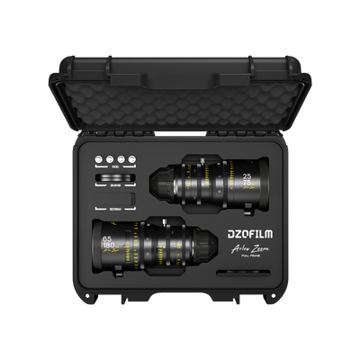 DZOFILM Arles Zoom 25-75mm and 65-180mm two-lens set in hard case
