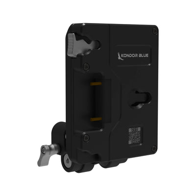 Kondor Blue Pro Gold Mount Battery Plate with Swiveling Rod Block (Raven Black)