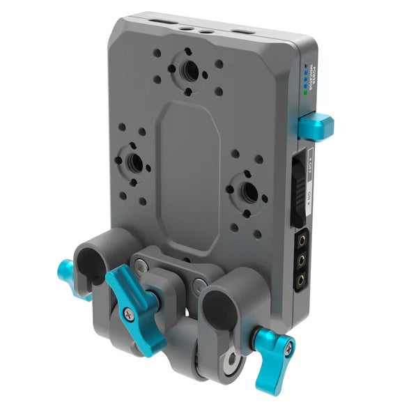 Kondor Blue Pro V-Mount Battery Plate with Swiveling Rod Block (Space Gray)