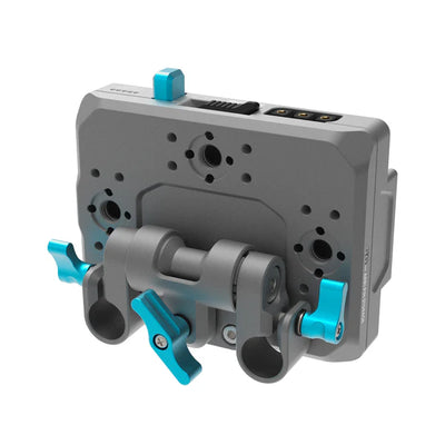 Kondor Blue Pro V-Mount Battery Plate with Swiveling Rod Block (Space Gray)