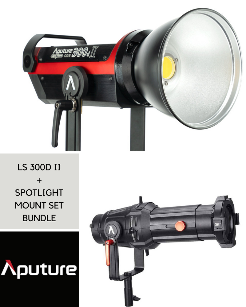 (BUNDLE) Aputure LS 300D II - V + Spotlight Mount 19 Degree Kit Combo