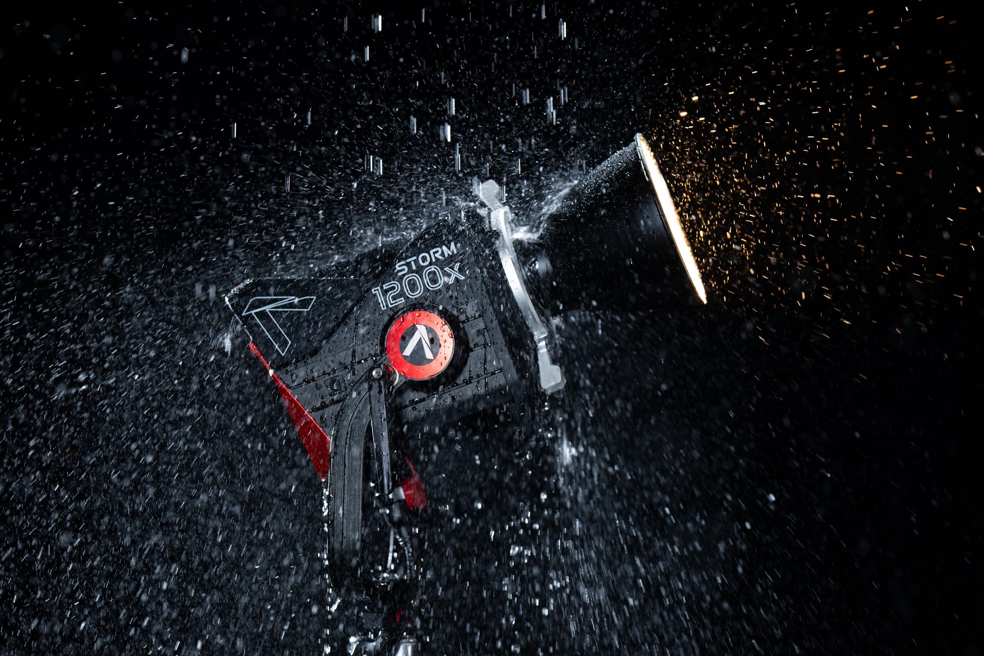 Aputure STORM 1200x 1200W bi-color LED production light on set