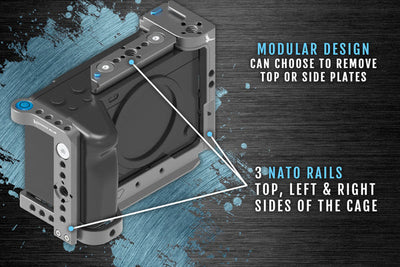 Kondor Blue Sony FX3/FX30 Cage - Black Cage with Trigger Handle