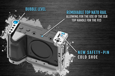 Kondor Blue Sony FX3/FX30 Cage - Black Cage with Trigger Handle