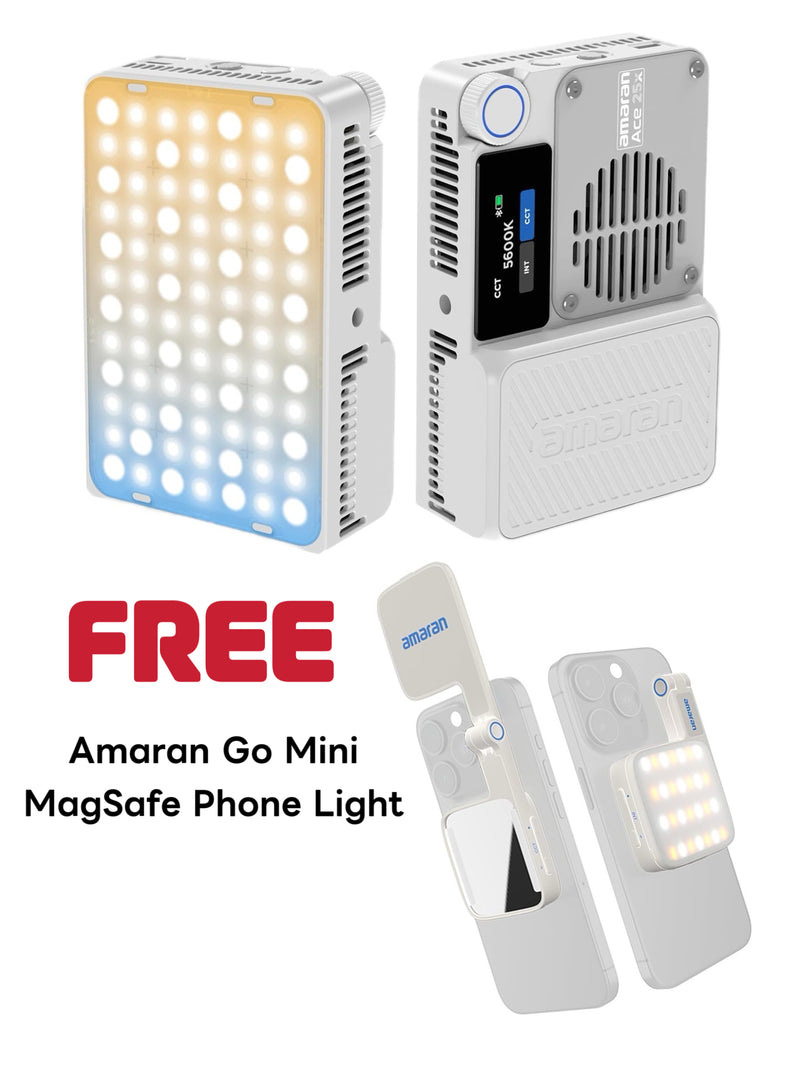 Amaran Ace 25x Bi-Color LED Light Panel w/ Free Amaran Go