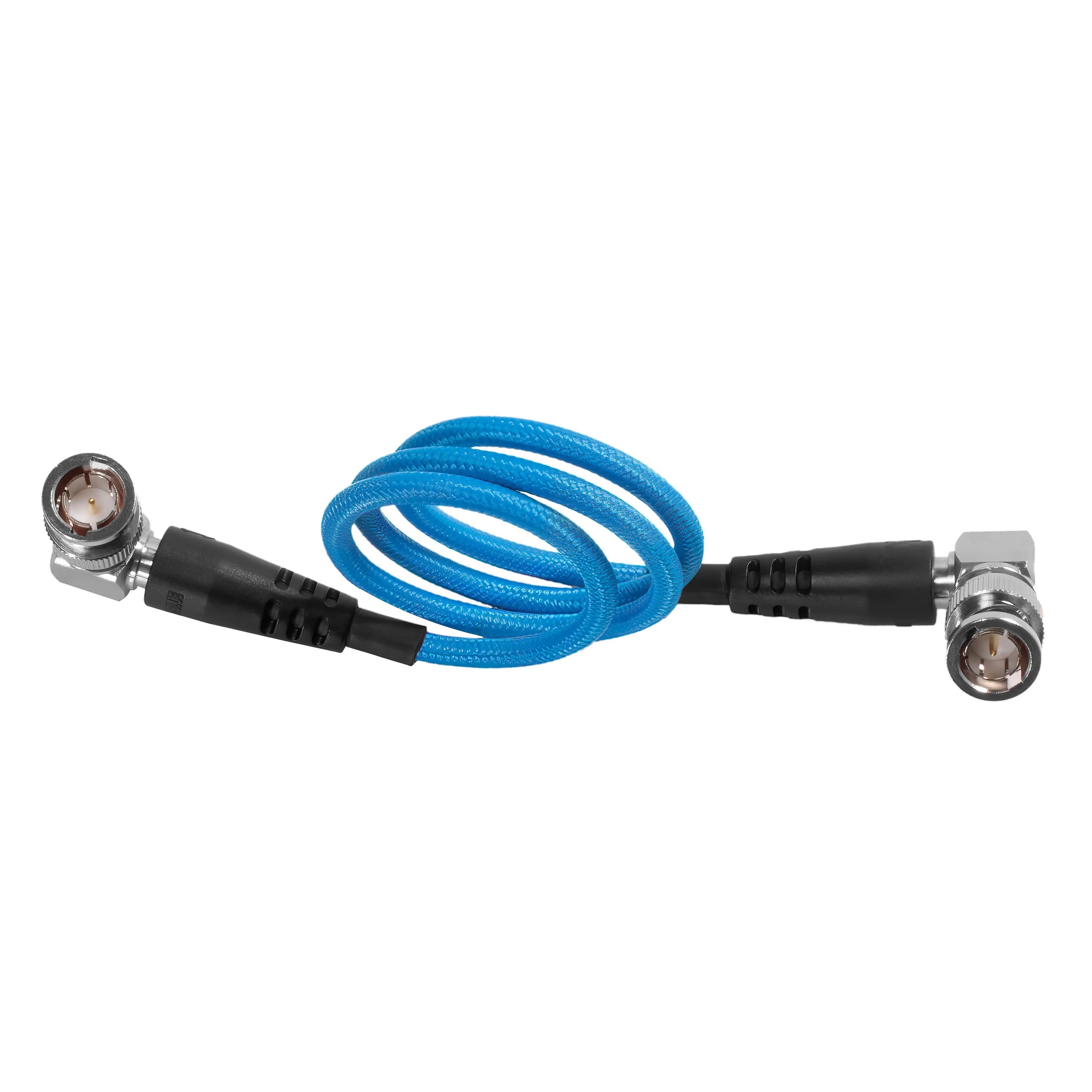 Kondor Blue  22" 12G SDI Right Angle Cable for 4K 60p Camera Monitors and Transmitters (Kondor Blue)