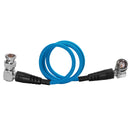 Kondor Blue  22" 12G SDI Right Angle Cable for 4K 60p Camera Monitors and Transmitters (Kondor Blue)