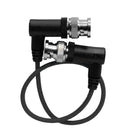 Kondor Blue Ultra Thin 3G SDI Video Cable Right Angle BNC (16") (Raven Black)