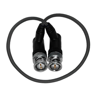 Kondor Blue Kondor Blue Ultra Thin 3G SDI Video Cable Right Angle BNC (16") (Raven Black) - Film Gear Canada