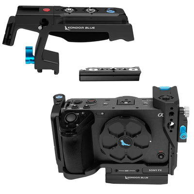 Kondor Blue Sony FX3/FX30 Cage - Black Cage with Trigger Handle