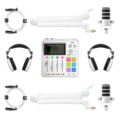 Rode Podcaster Bundle (2-Person) White