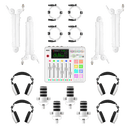 Rode Pro Podcaster Bundle (4-Person) White