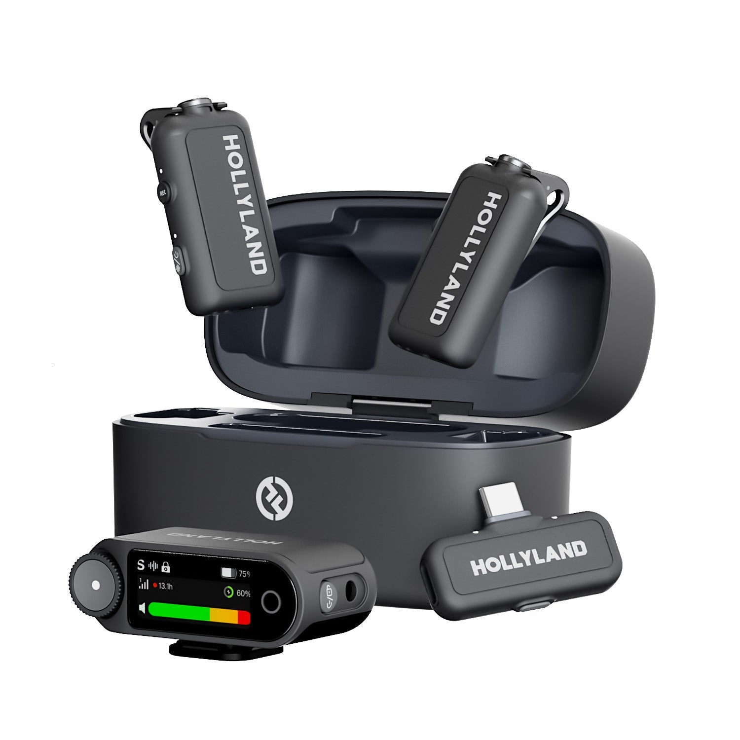 Hollyland LAR K MAX 2 Transmitter 本体 Hollyland LARK MAX 2 Combo 2-Person Mic | Filmgear Canada