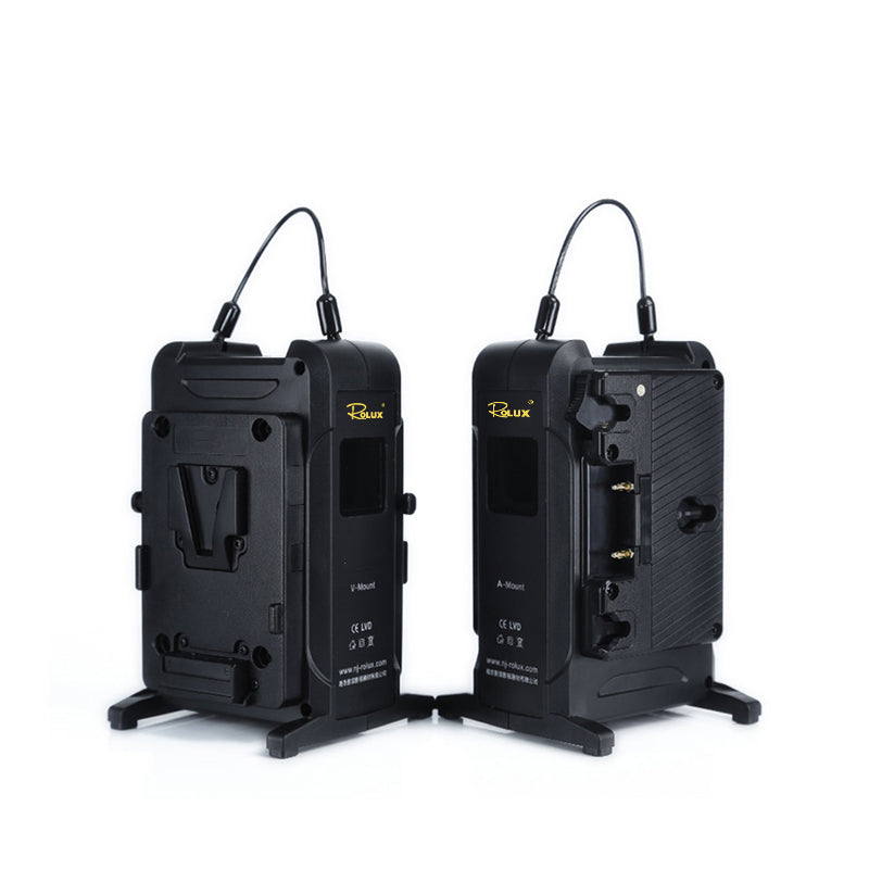 Rolux 268Wh 14v Heavy Duty V-Mount Battery FREE Dual Charger
