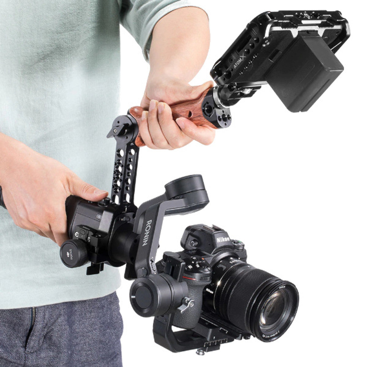 SMALLRIG Adjustable Wooden Handle Hand Grip for DJI Ronin SC Gimbal – BSS2413