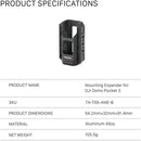 Tilta Accessory Mounting Expander for DJI Osmo Pocket 3 - Black