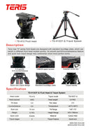 Teris TS-H12CF-Q Fluid Head Tripod System 75mm 12KG/26.5lb payload