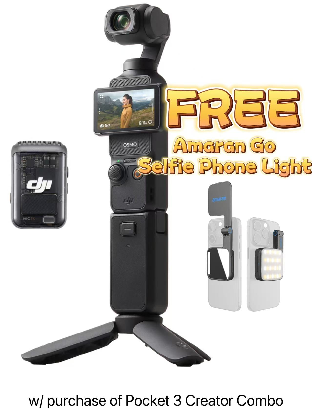 DJI Osmo Pocket 3 Creator Combo w/ FREE Amaran Go