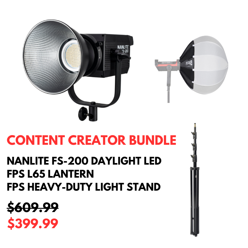 (BUNDLE)Nanlite FS-200  + FPS L65 Lantern + FPS Light Stand