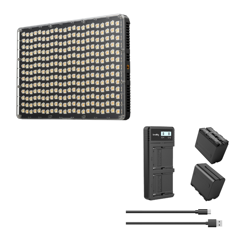(BUNDLE) Amaran P60x Bi-Color LED Panel + NP-F970 Battery & Charger Kit