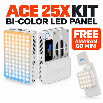 Amaran Ace 25x bi-color LED panel with free amaran Go