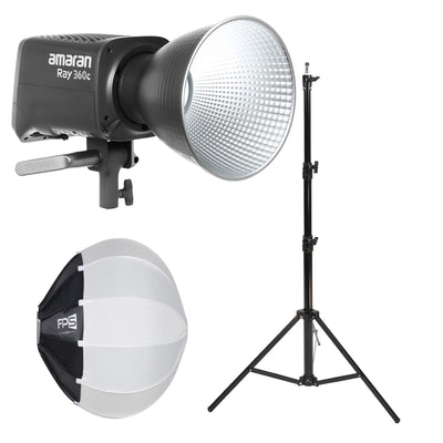 Amaran Ray 360c Complete Lighting Kit with FPS 7ft stand and L65 lantern softbox