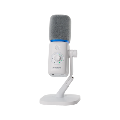 amaran Cam Streaming Starter Bundle (White) with amaran Cam, Verge light, Mic and desk stand