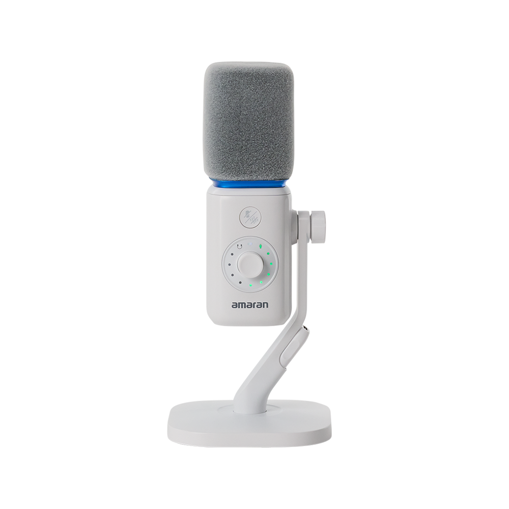 amaran Cam Streaming Starter Bundle (White) with amaran Cam, Verge light, Mic and desk stand