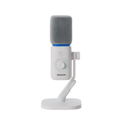 amaran Cam Streaming Starter Bundle (White) with amaran Cam, Verge light, Mic and desk stand