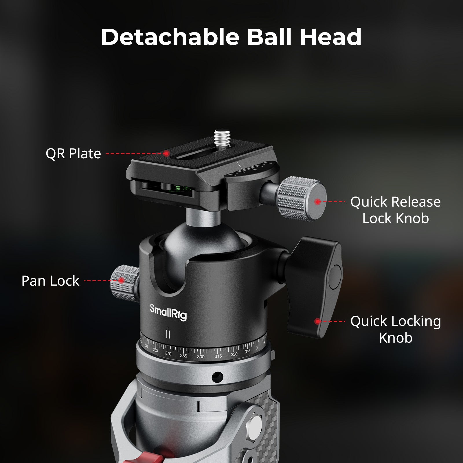 SmallRig Carbon Fiber Monopod with Ball Head for Photography 5564