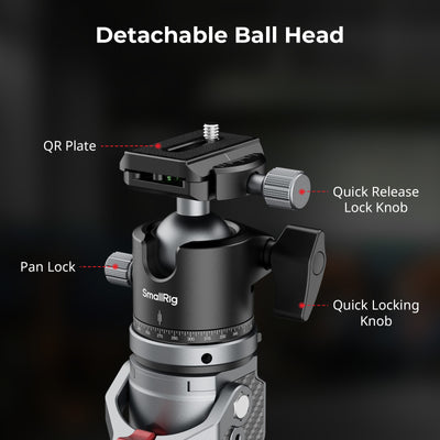 SmallRig Carbon Fiber Monopod with Ball Head for Photography 5564