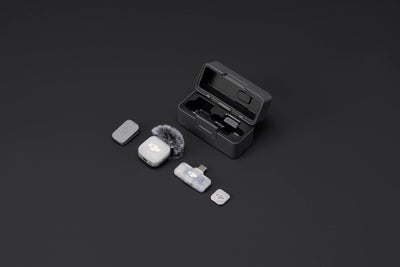 DJI Mic Mini 2 (1 TX + 1 Mobile RX + Charging Case) charging case kit view 2 - Filmgear Canada