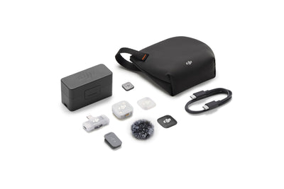 DJI Mic Mini 2 (1 TX + 1 Mobile RX + Charging Case) charging case kit view 4 - Filmgear Canada