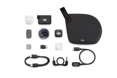 DJI Mic Mini 2 (1 TX + 1 RX) wireless microphone kit view 2 - Filmgear Canada