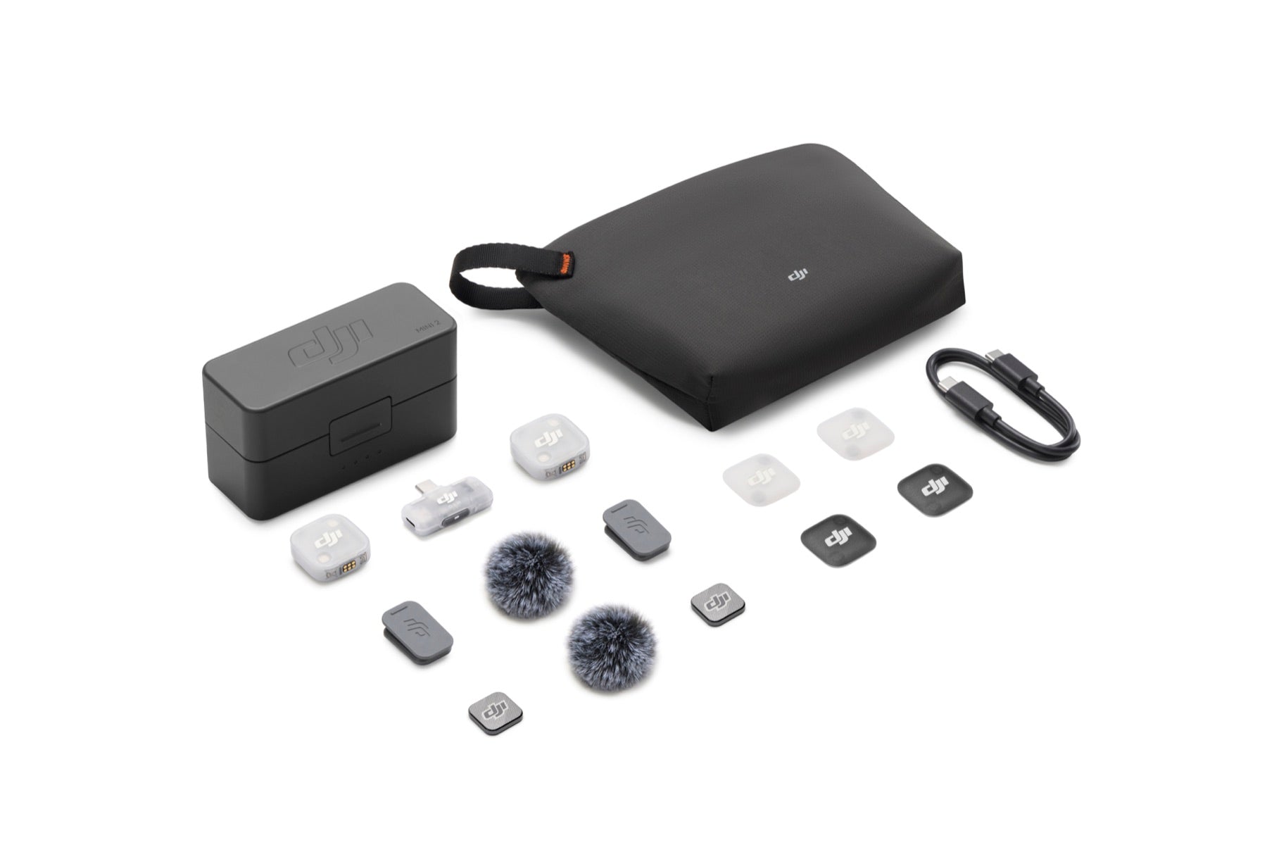 DJI Mic Mini 2 (2 TX + 1 Mobile RX + Charging Case) charging case kit view 4 - Filmgear Canada