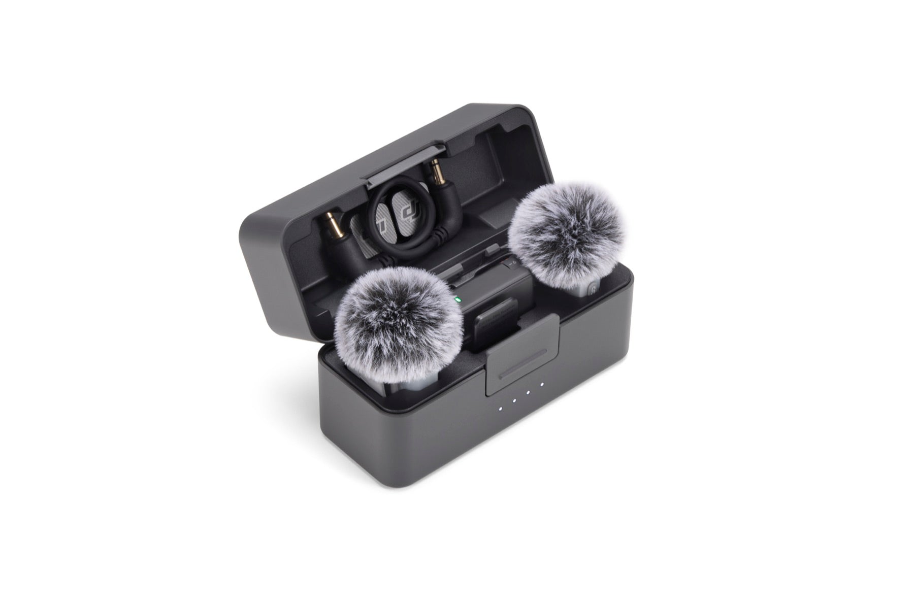 DJI Mic Mini 2 (2 TX + 1 RX + Charging Case) charging case kit view 3 - Filmgear Canada