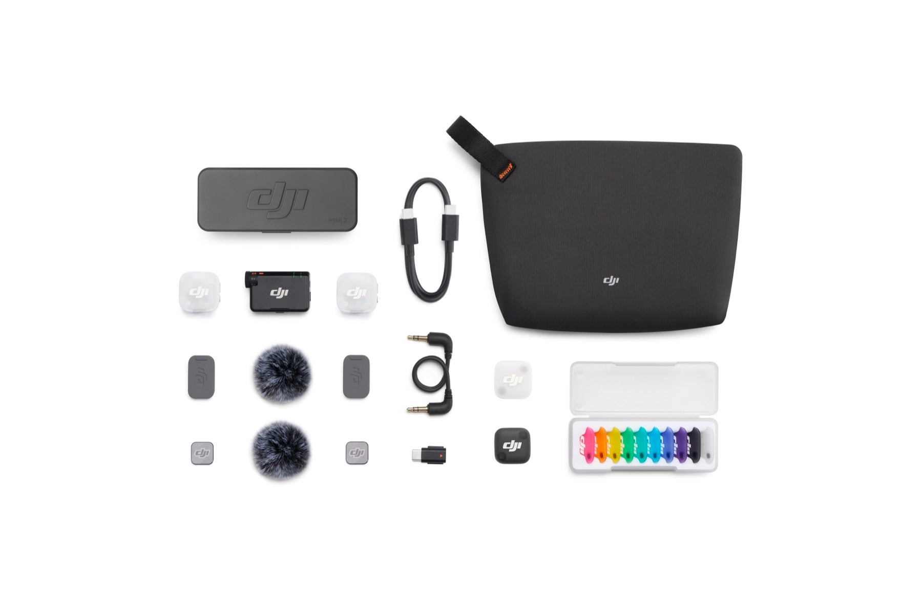 DJI Mic Mini 2 (2 TX + 1 RX + Charging Case) charging case kit view 4 - Filmgear Canada