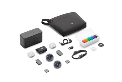 DJI Mic Mini 2 (2 TX + 1 RX + Charging Case) charging case kit view 5 - Filmgear Canada