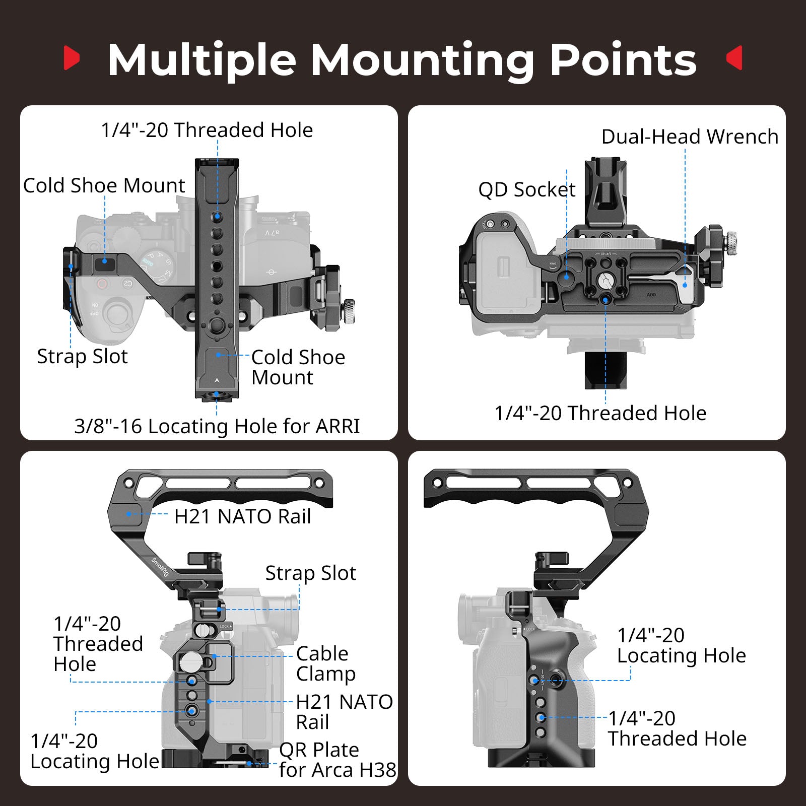 SmallRig Advanced Cage Kit for Sony A7 V/ A7R V/ A7 IV 6026